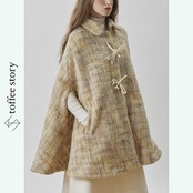 羽音をまとった影色：トンボケープジャケット《XU0284》