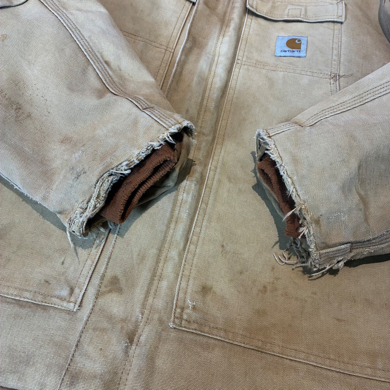 Carhartt トラディショナルコート　ベージュ　ダックジャケット　ボロ　カーハート