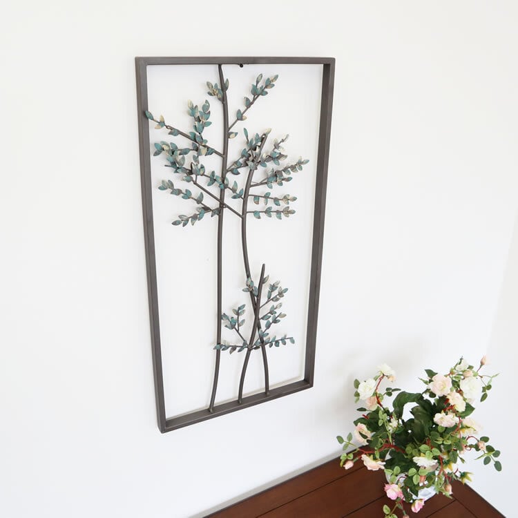 北欧風アイアンウォールアートパネル ミニリーフ | Etella