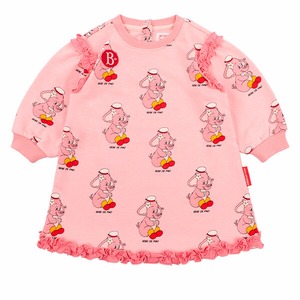 [BEBE DE PINO] All over pink elephant baby ruffle dress 正規品 韓国ブランド 韓国ファッション 韓国代行 韓国通販 ベベドピノ bebedepino 日本 店舗 韓国 子供服