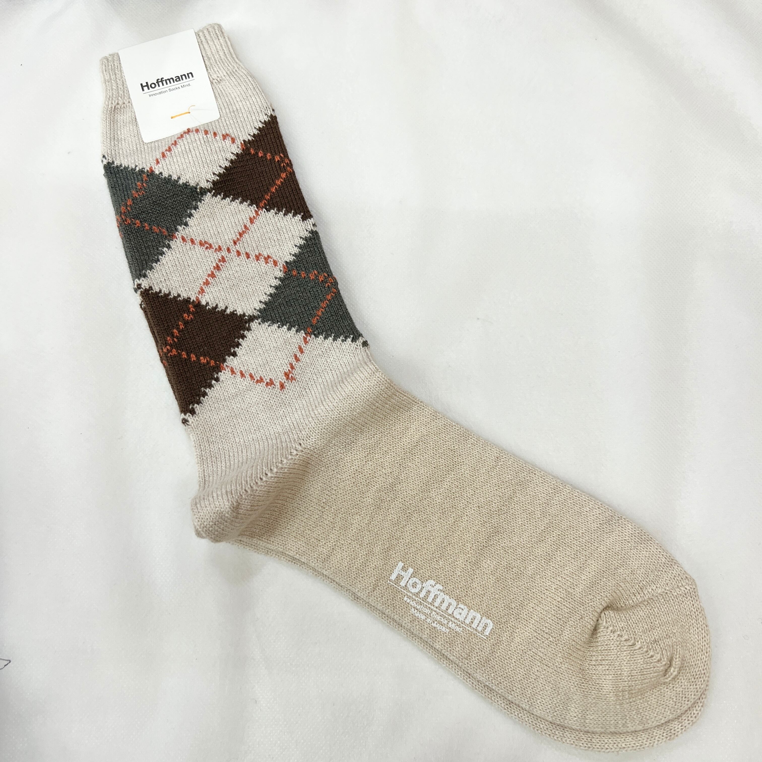 ウール&コットン エックスマシーンアーガイル ソックス《Hoffmann