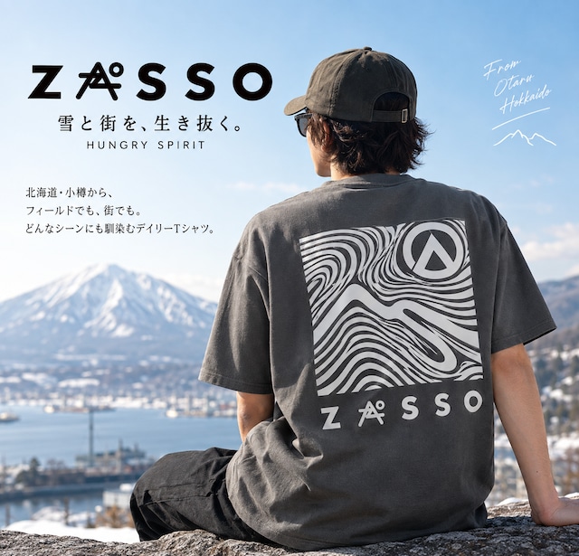 【再入荷・新色BLACK登場】ZASSO GRAPHIC TEE｜7.4oz ヘビーウェイトTシャツ