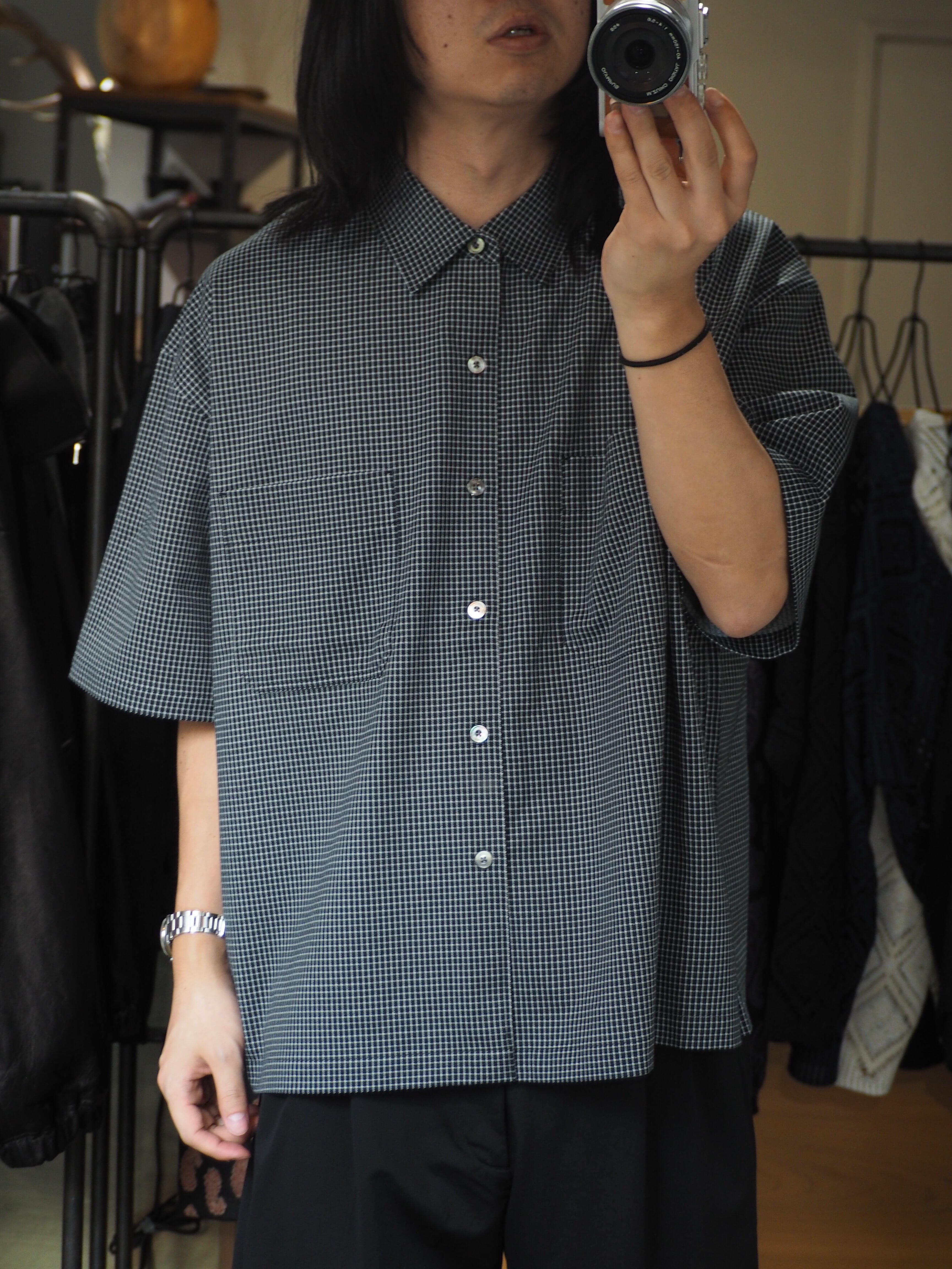 KANEMASA PHIL. 36G Check Balise SS Shirt(BLACK) | novastore(ノヴァ
