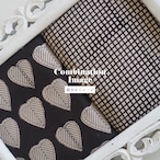 ブロックプリント生地【50cm単位】インド綿 チェック柄 生成り×黒 #57010-BK1