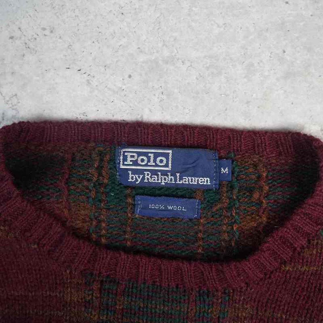 Polo Ralph Lauren ラルフローレン チェック柄 ニット/セーター M 