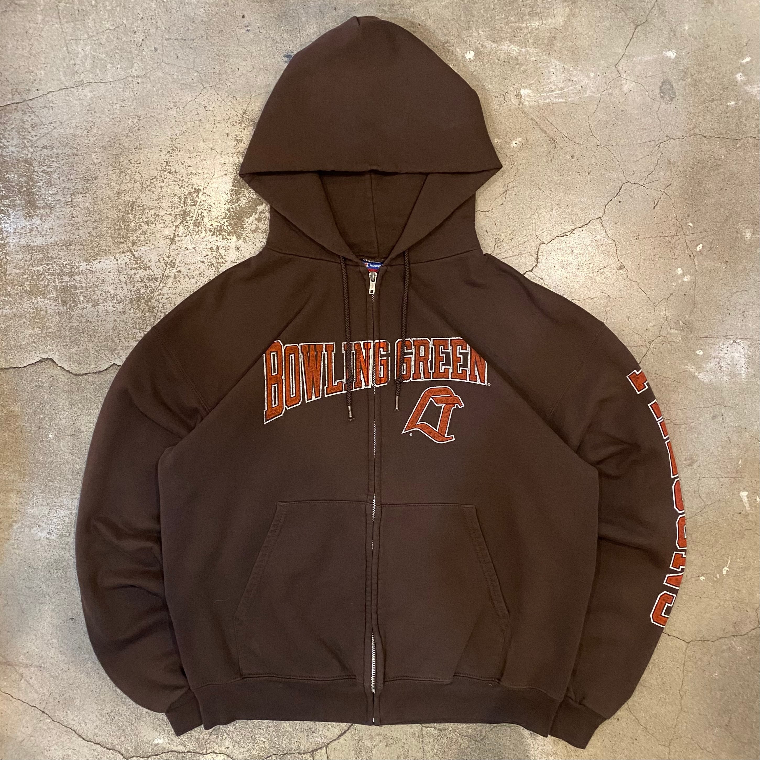 Champion college print zip up parka | 仙台 古着屋 ShuShuBell