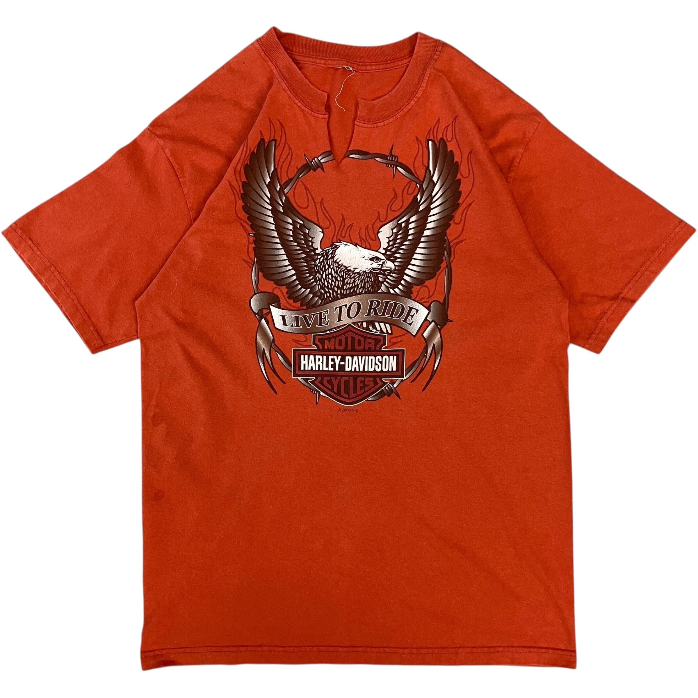 《M》Harley-Davidson ハーレーダビッドソン プリントTシャツ 両面プリント 前割れ No.3183