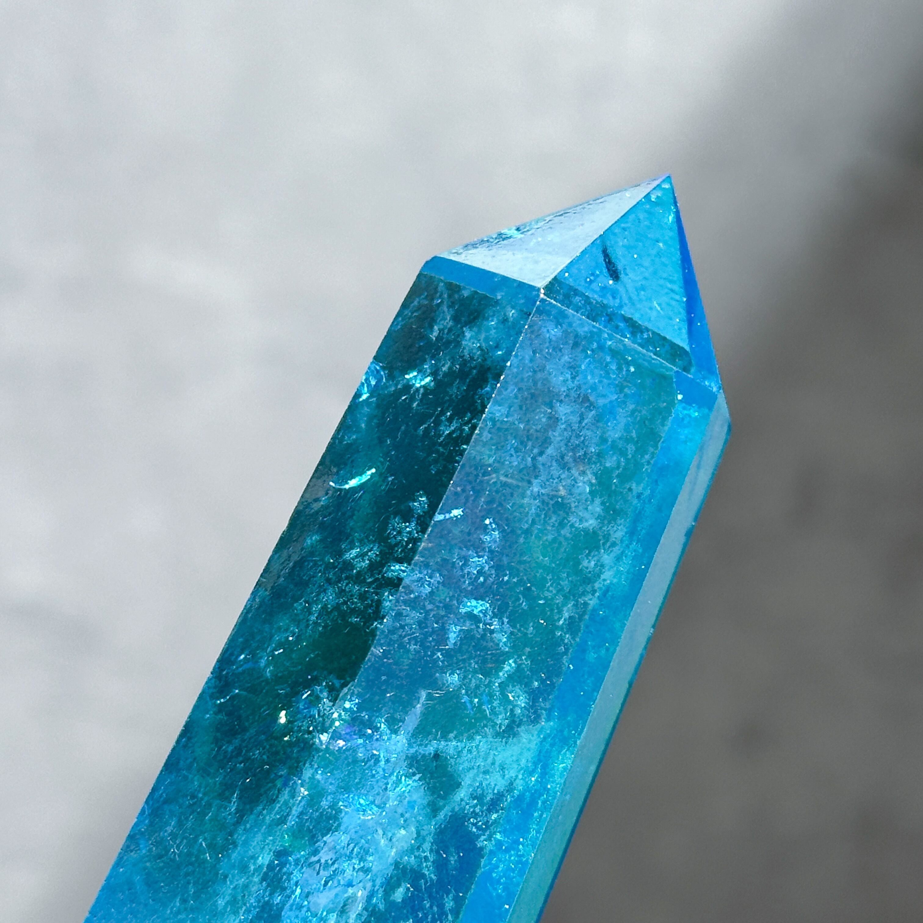 透明感◎アクアオーラクォーツ タワー81✧ Aqua Aura Quartz ✧天然石