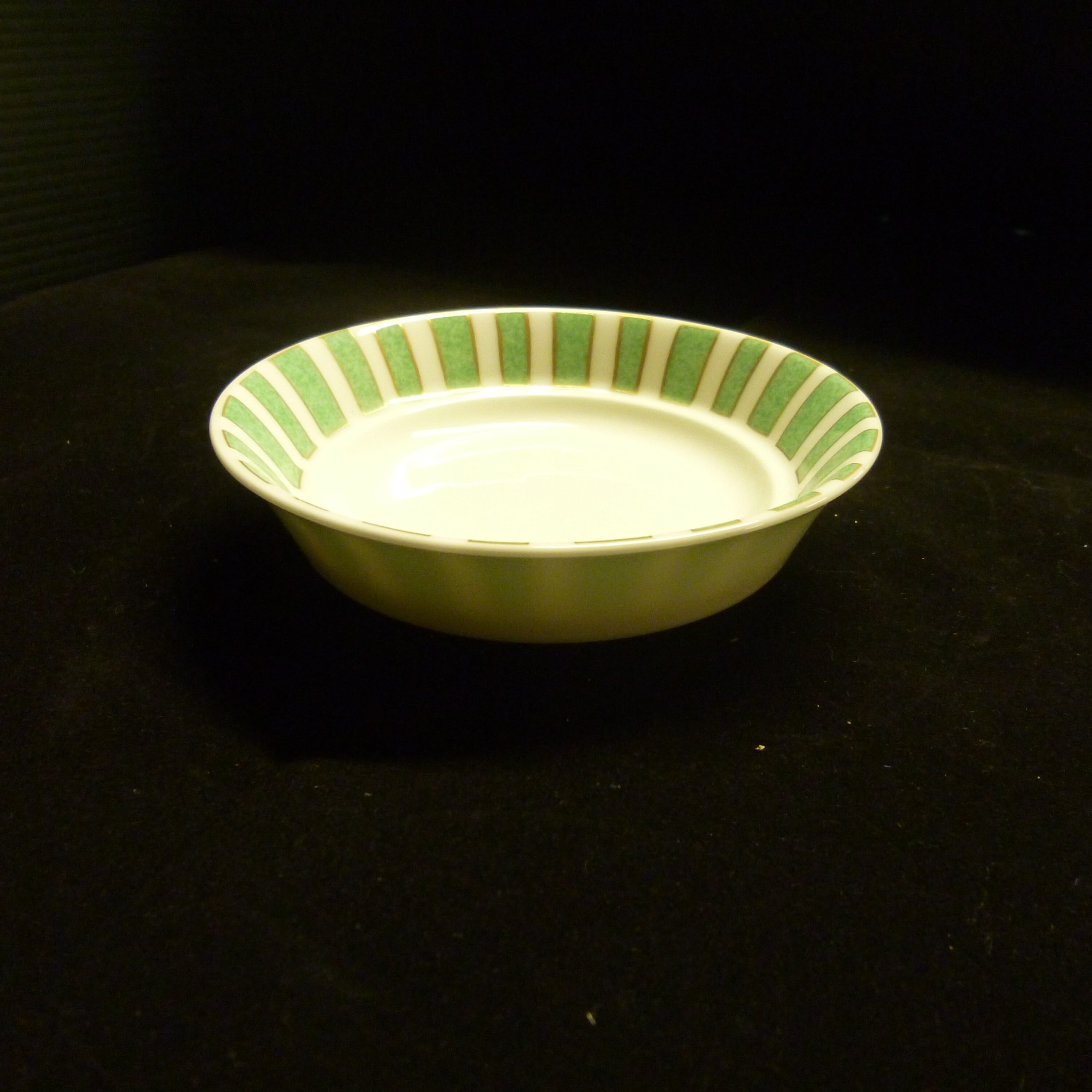 ボーンチャイナ　Ｊ－１０　渕付小皿　グリーンライン