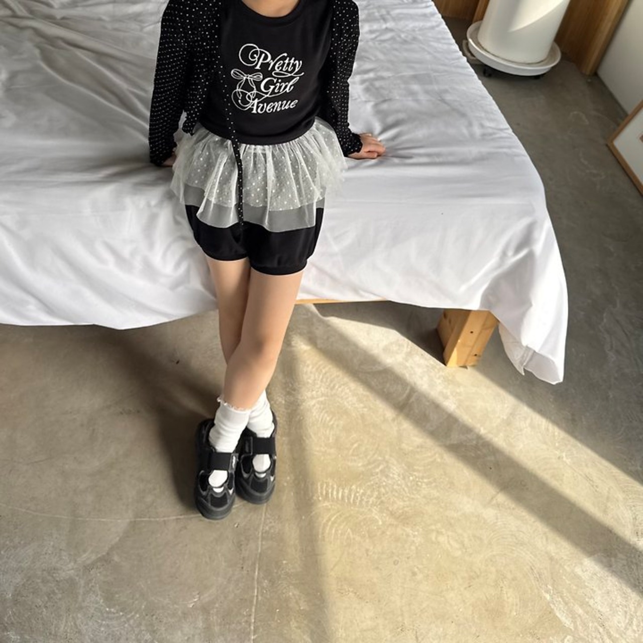 [Bunny Powder] (Planning) Dot Layered Skirt / [버니파우더] 기획)도트캉레이어드스커트