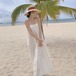 リゾートワンピース レディース ワンピース キャミソールワンピース ロングワンピース シフォンワンピース シンプル 無地 ゆったり 体型カバー カジュアル お出かけ おしゃれ 夏 きれいめ バカンス