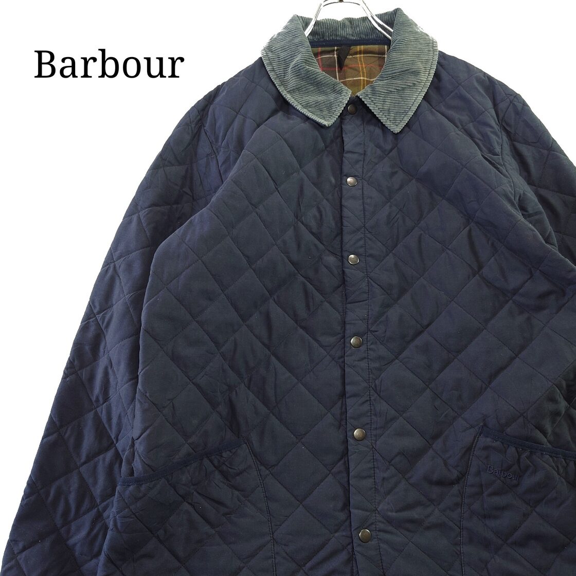 着回し抜群】Barbour バブアー キルティングジャケット 裏地チェック 