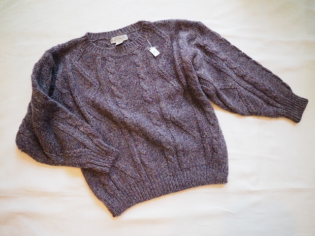 1980's OLD Gap Tweed Cable Knit Sweater