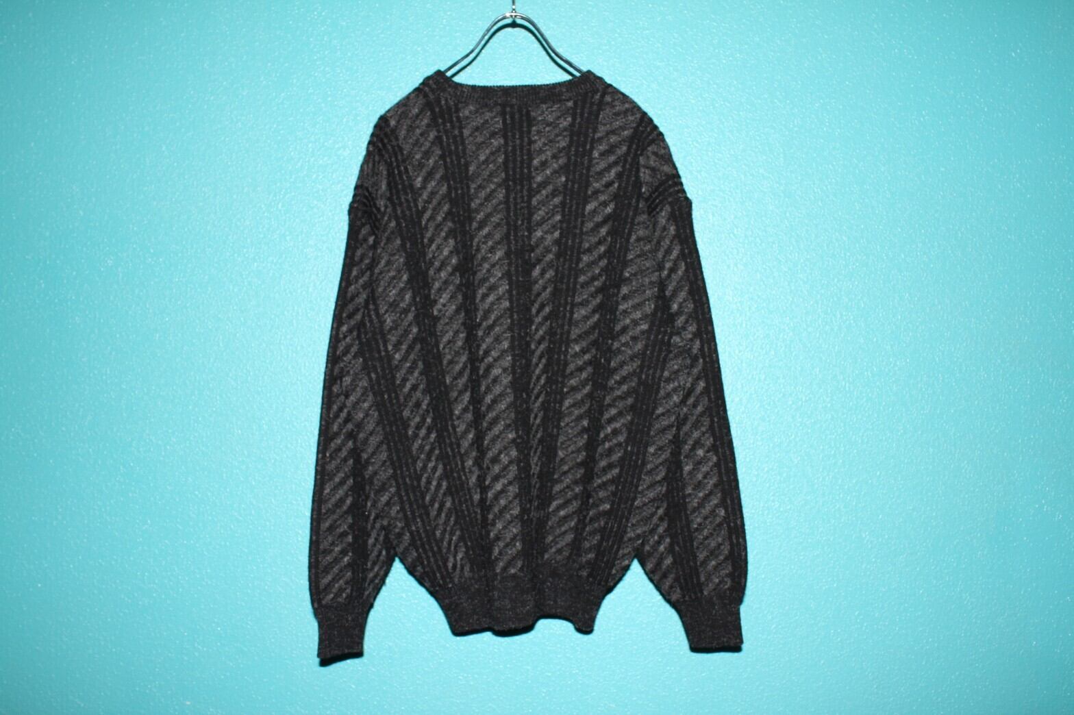 80s (82~89) ISSEY MIYAKE Wool Design Knit 筆タグ | VOLAR