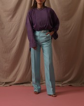 1940's Arrow / Open Back Shirt / Size L - 菖蒲