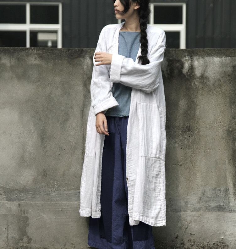 カーディガンシャツ コットン Yiranxuaディースワード71795386264