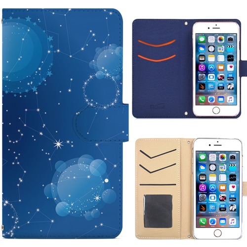 Jenny Desse iPhone SE/iPhone 5/ 5s/ 5c ケース 手帳型 カバー スタンド機能 カードホルダー ブルー（ホワイトバック）