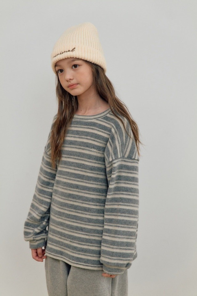 【取寄】minimal|twinkle stripe tee|トゥウィンクルストライプT|S-JM|kids&jr|25 winter
