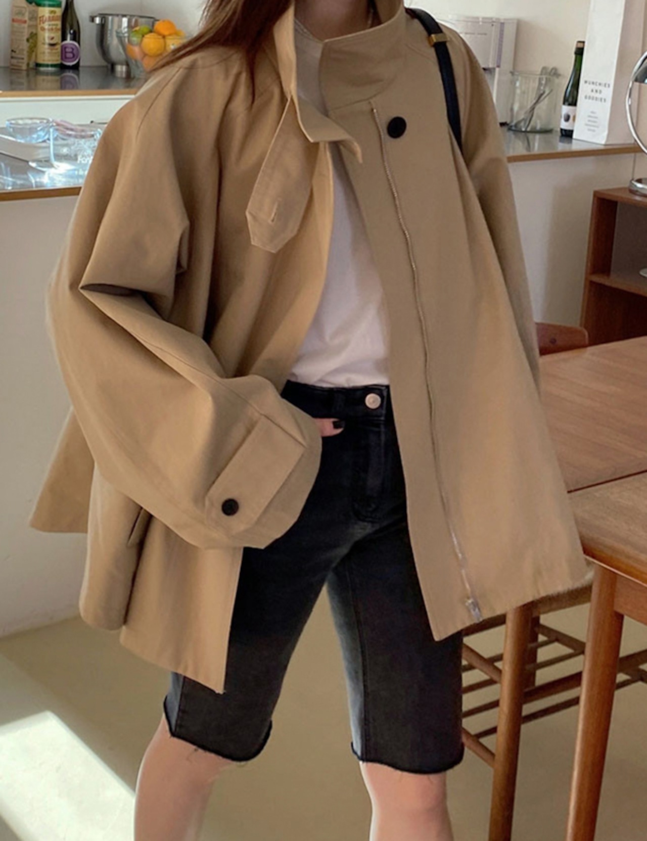 【新作5%OFF・3日間】Merci Half Trench-Coat_2colors