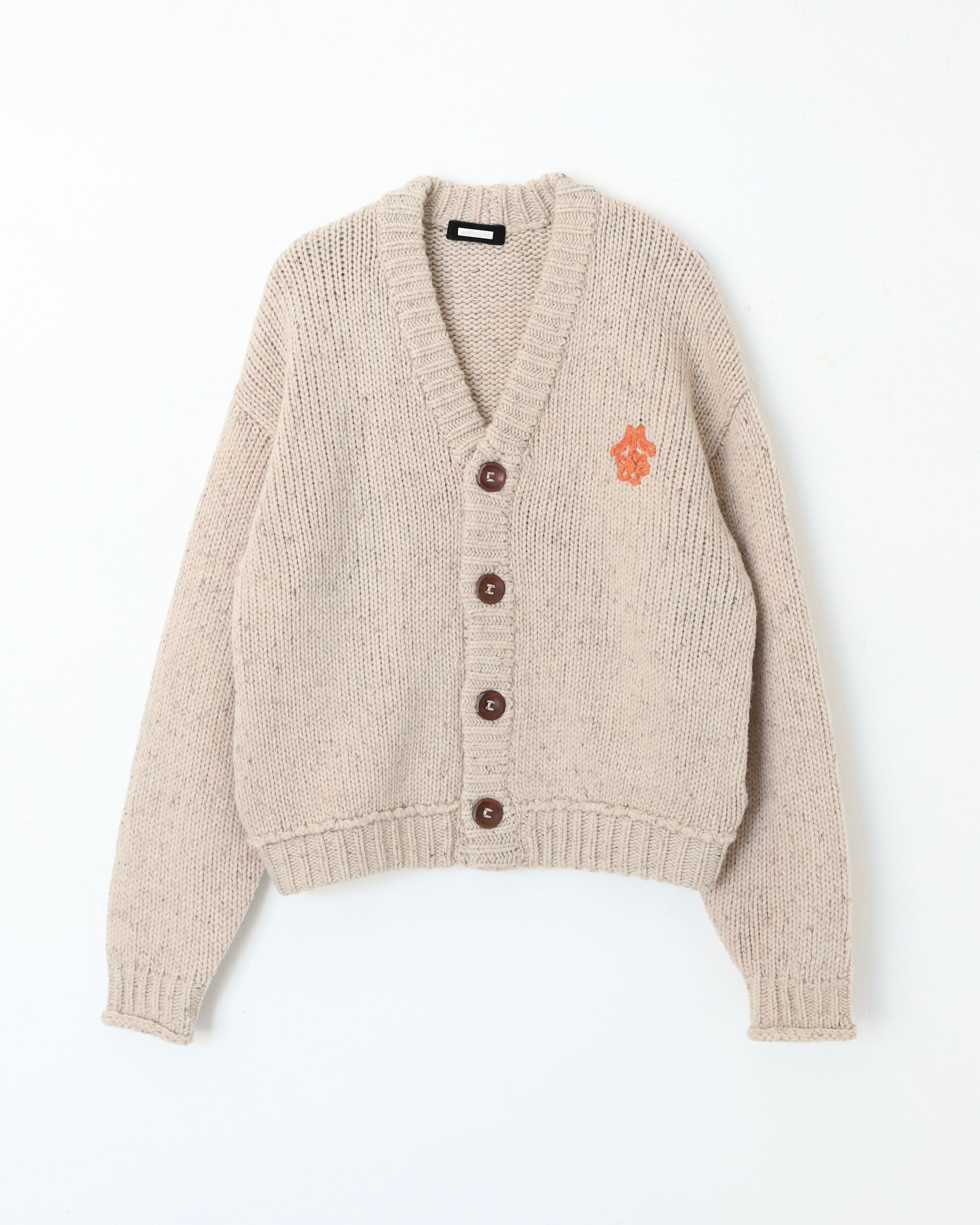 V Neck Wool Knit Cardigan / Vネックウールニットカーディガン  