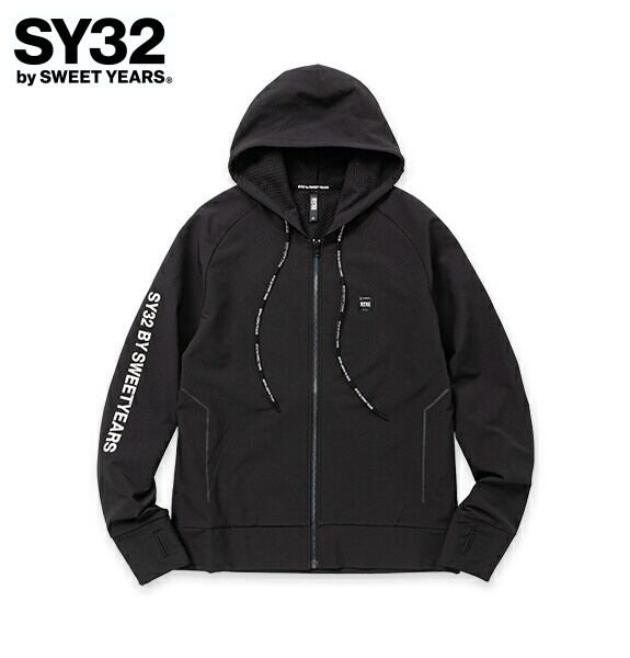 SY32 by SWEET YEARS パーカー ジップアップ M 黒