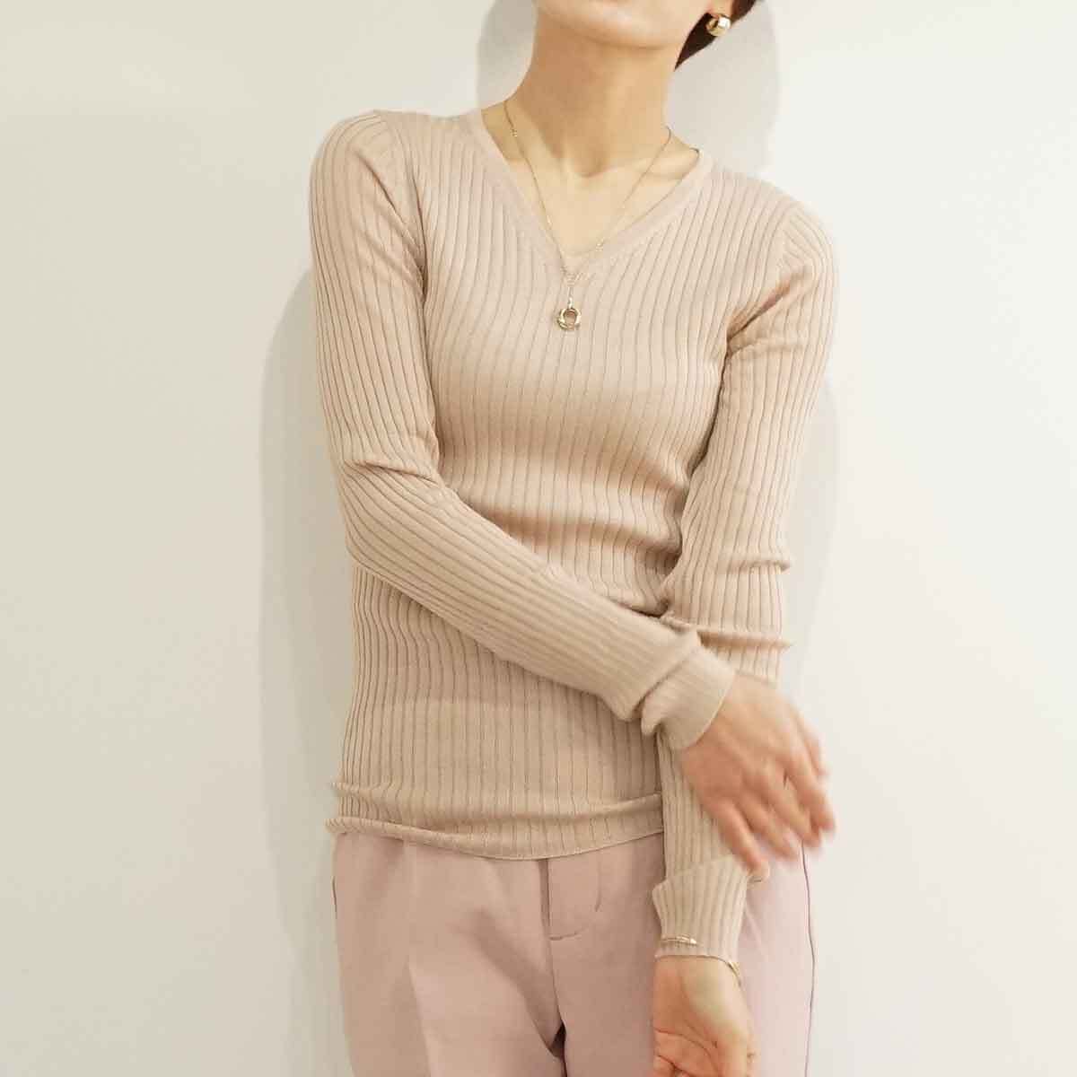 イタリア産糸使用のファインカシミアシルクリブニット | FASHFREN