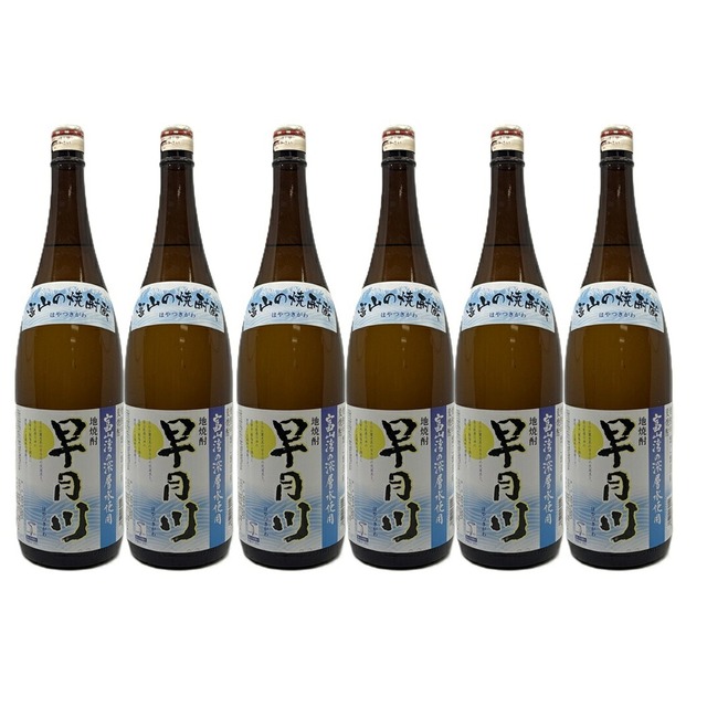 【6本セット】富山　地焼酎 早月川(はやつきがわ) 1800ml　6本 (1ケース)　富山湾の深層水使用　焼酎甲類乙類混和 麦焼酎