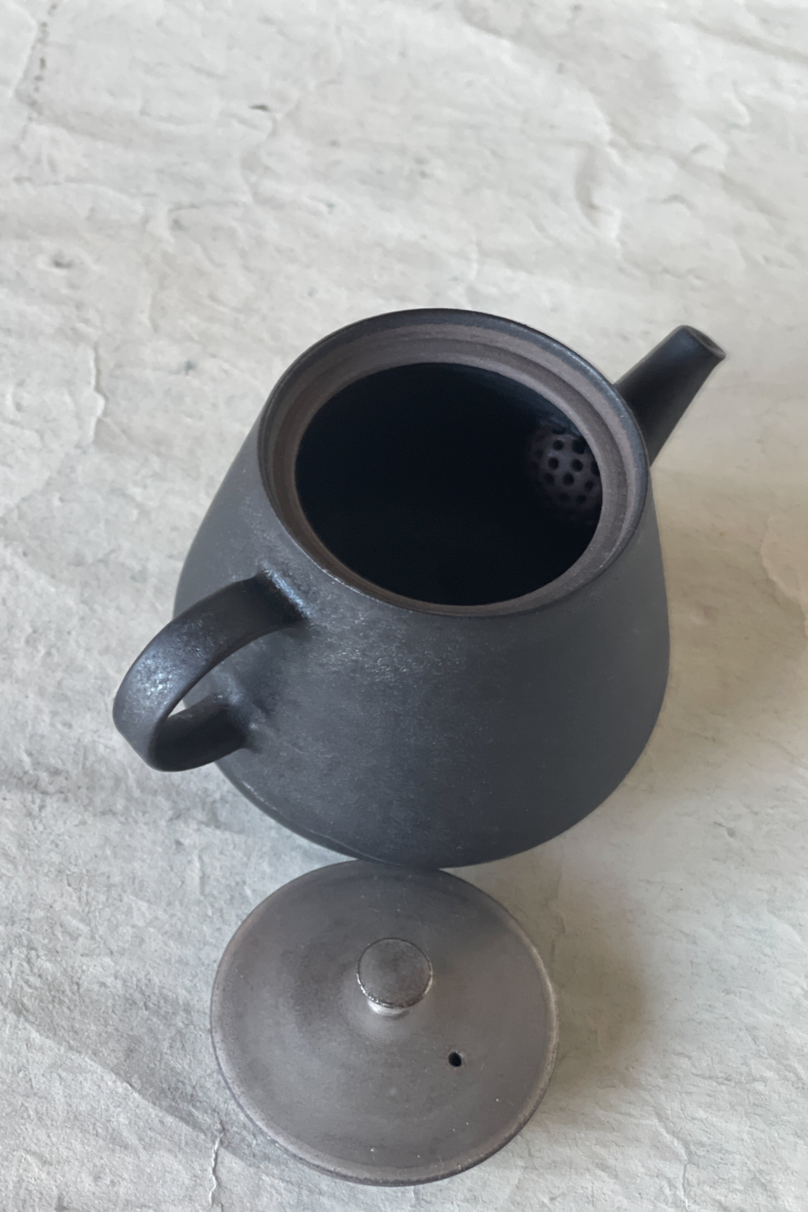 黒銀彩 茶壺 服部竜也作品 HT26_46 | web-shop MITATE