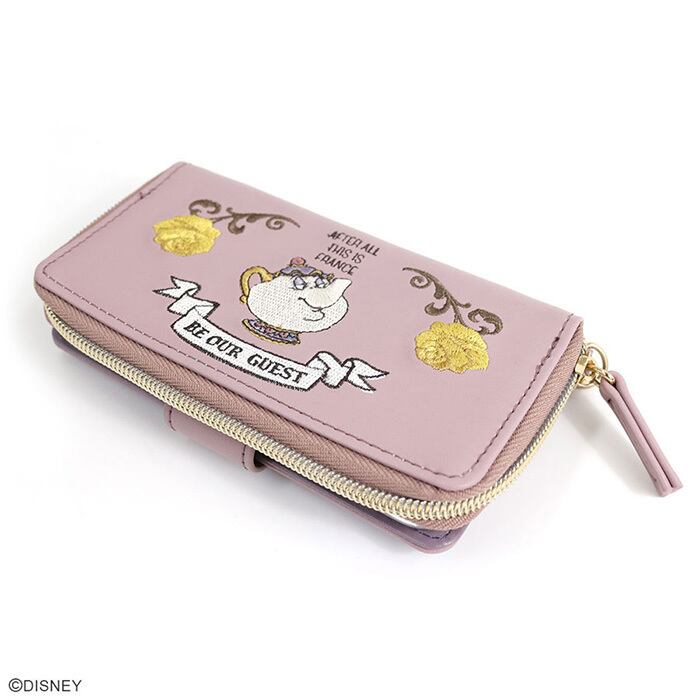 送料無料 Iphonexs Iphonex ディズニー 美女と野獣 刺繍入り お財布付き 手帳型ケース 肩掛け ショルダー ストラップ ケース カバー ポケット キャラクター Puレザー 収納 グッズ ベル ポット婦人 アイフォン Iphone Xs X テンエス スマホカバー スマホケース S Su 7d512