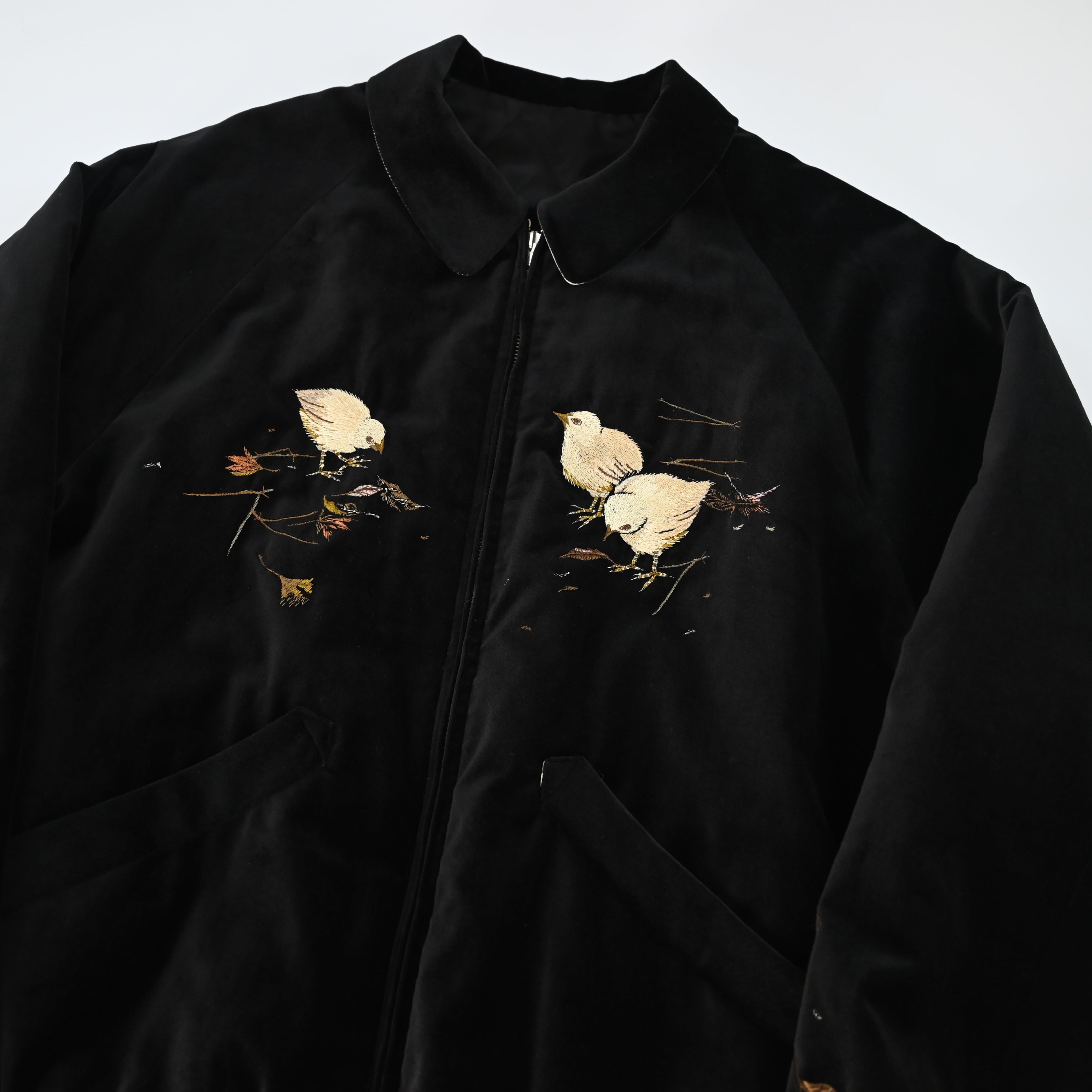 OLD JOE / STUNNING VELVET SOUVENIR JACKET(Niwatori to Hiyoko) | GANKO