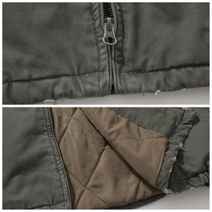 Corduroy collar zip-up jacket 1219