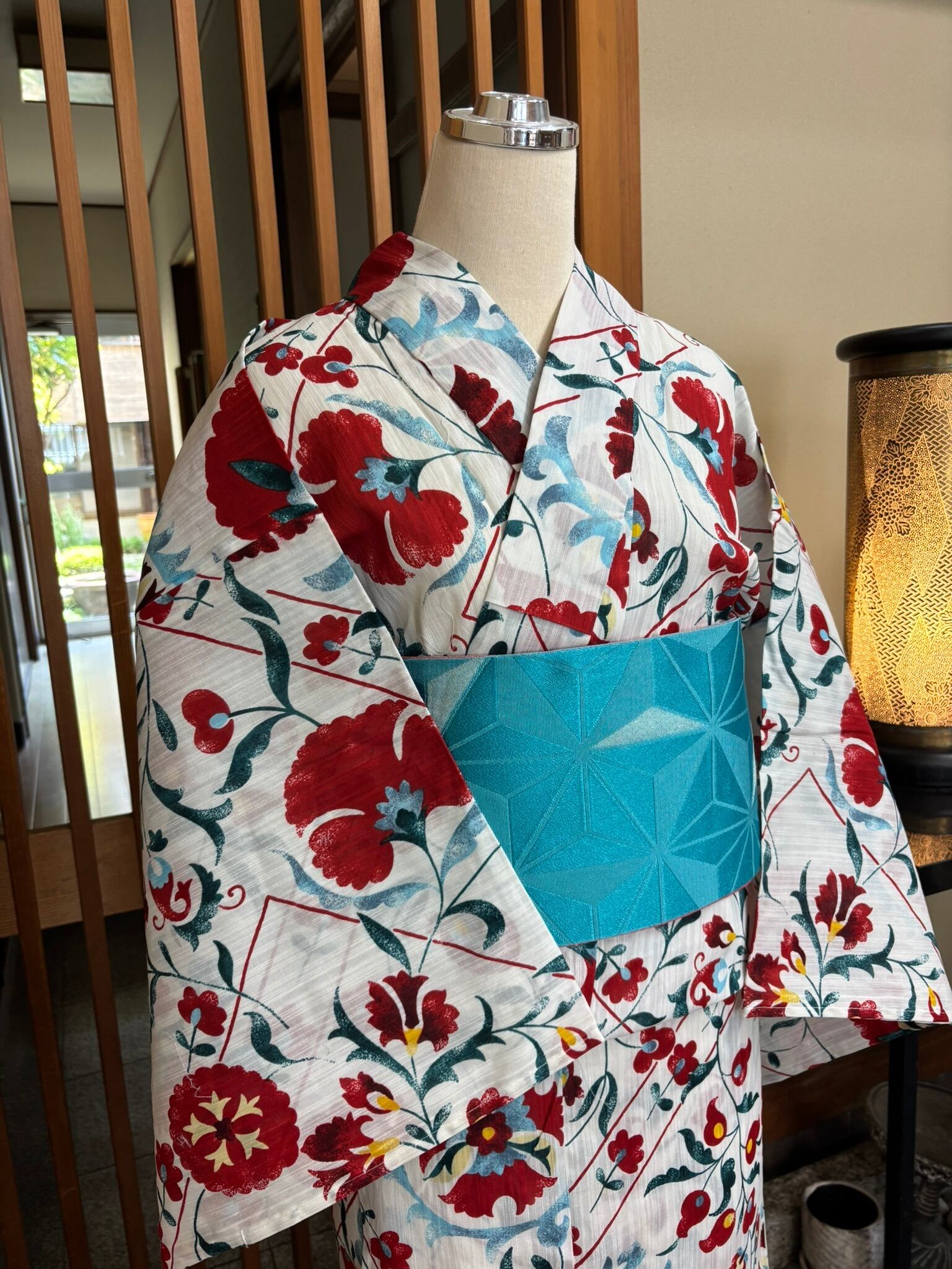 竺仙浴衣 仕立上り 紺地地染め 百合 | Pay ID