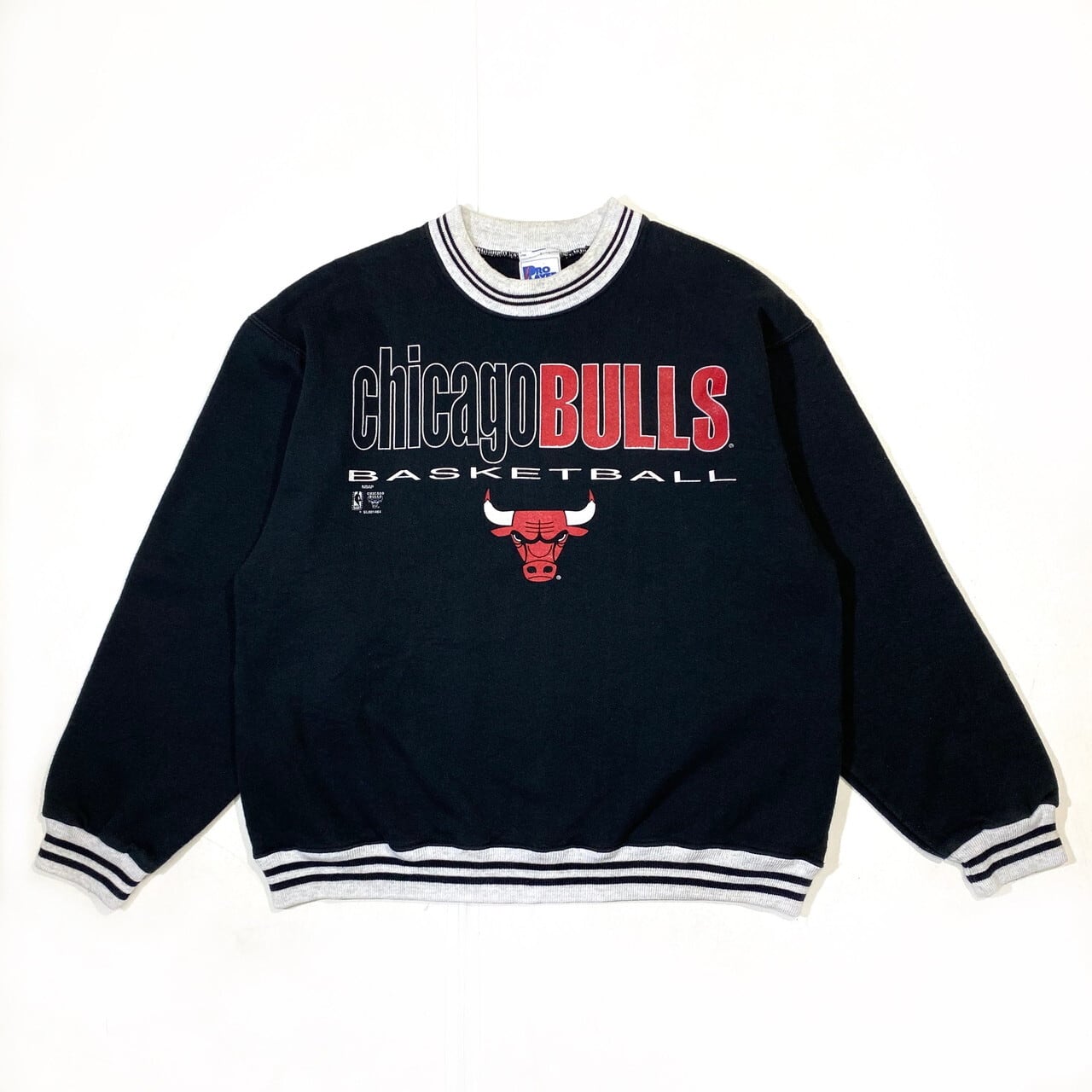 90s　vintage　NBA　BULLS　チームロゴビッグプリント　スウェット