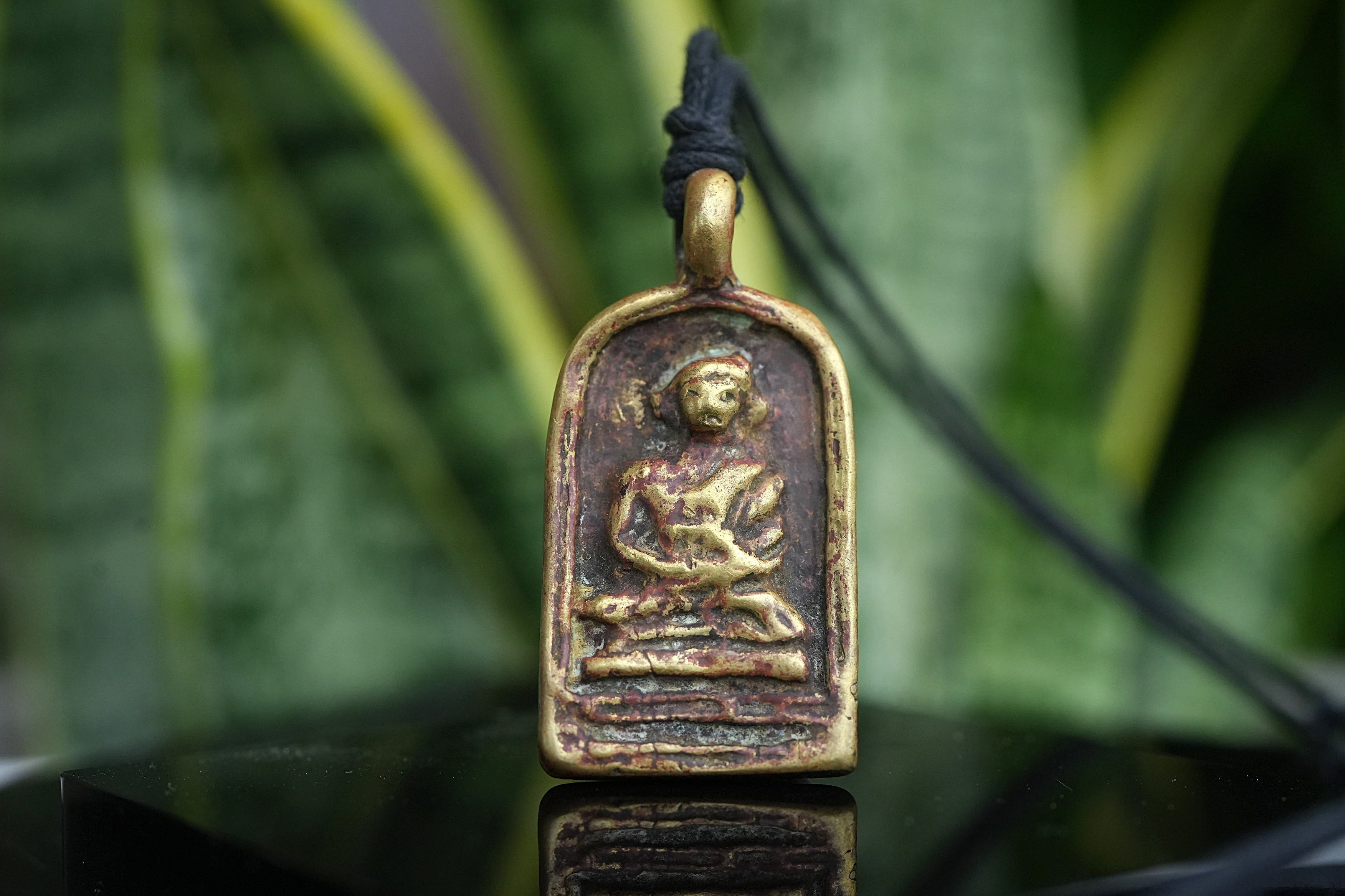 古代プラクルアン:お守りブッダさま★真鍮ペンダント2163