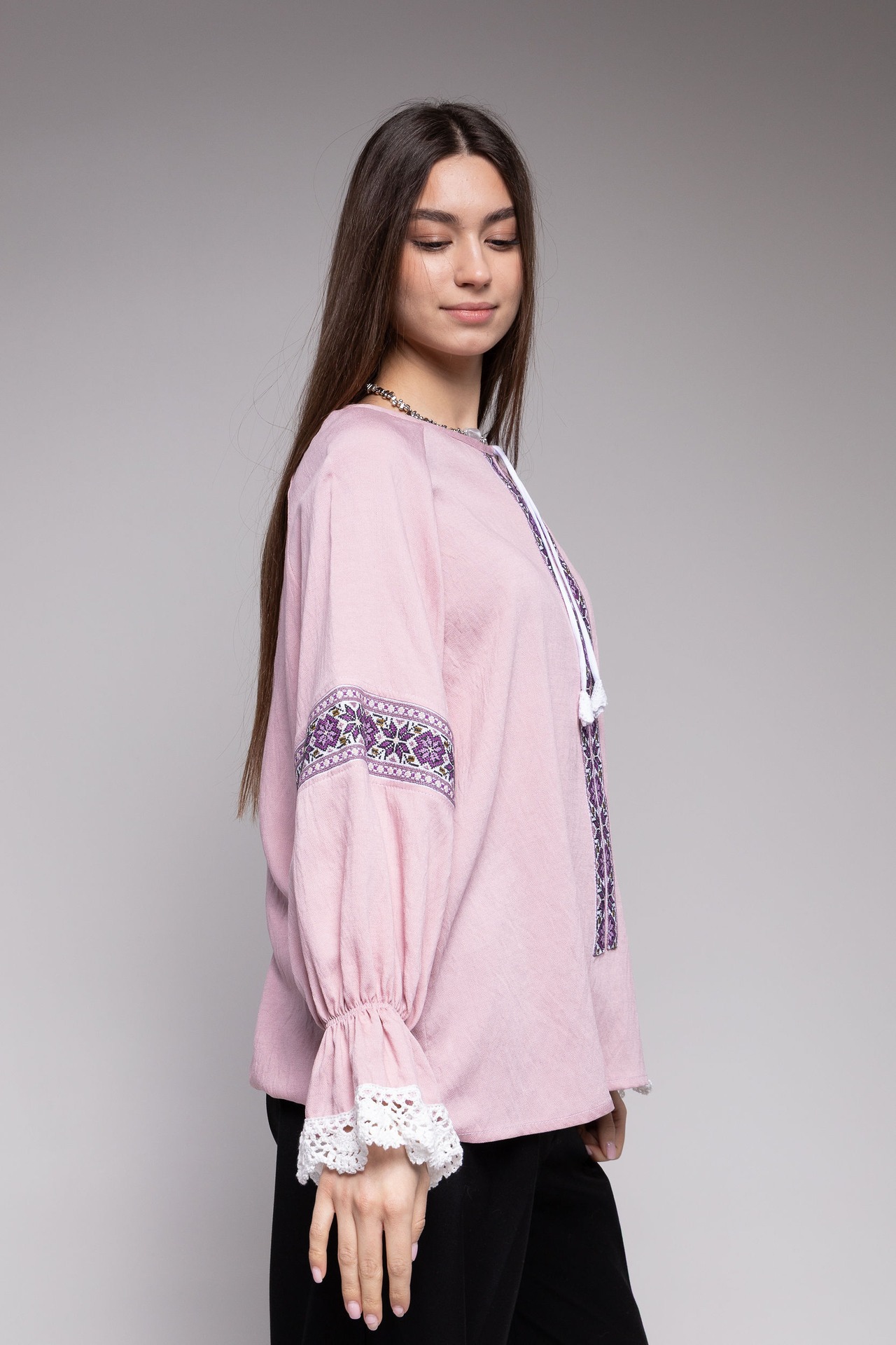 ウクライナ刺繍ヴィシヴァンカ　手刺繍　ボヘミアンリネン　レディース・フリーサイズ - 8