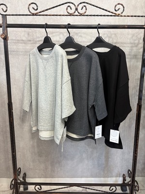 【iam marc】ミニ裏毛オーバーTスウェット　652-25750