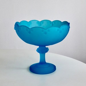 Frosted Glass Compote - Indiana Glass