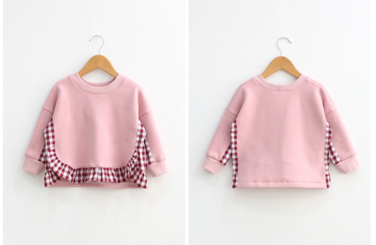 【予約販売】型紙のみ｜子ども用フリル切替トップス｜サイズ90〜150｜商用利用OK】