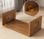 天然竹製　折り畳み　デスク　100％　竹製　60cm　ベッドテーブル　学習台　ロータイプ　折れ脚　テーブル　おしゃれ　可愛い　和風