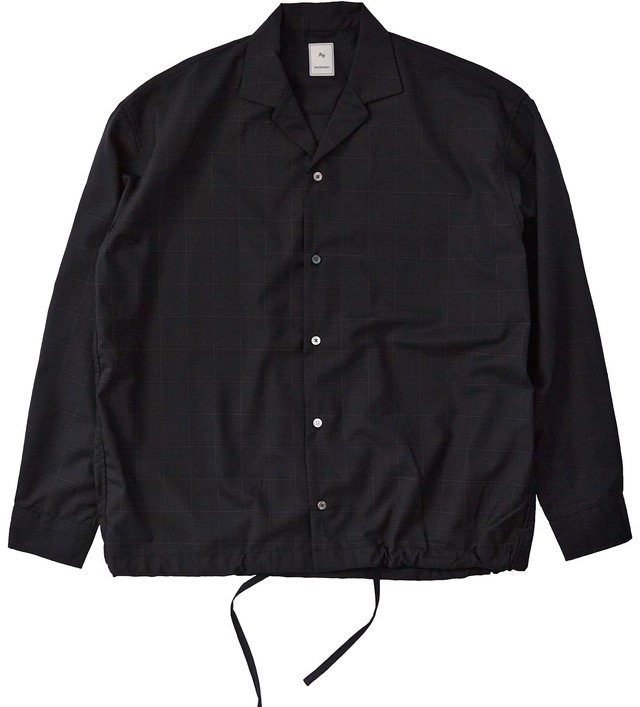 WINDOWPANE SH BLOUSON / ウィンドウペーンシャツブルゾン (BLACK)