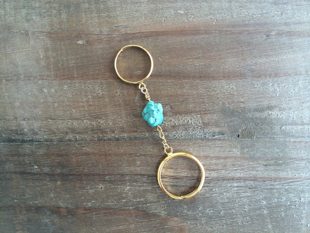 Turquoise chain ring