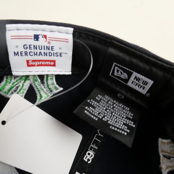 NEW ファッション Supreme Newera 59FIFTY ネイビーキャップ 7 1/2