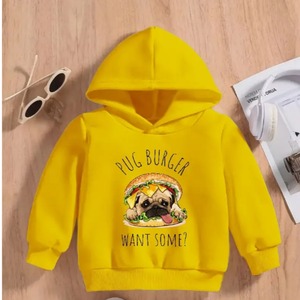 Kids hoodie -pug burger-　　hd128