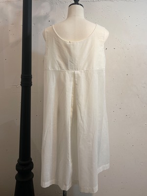 60's blue embroidery flower dress
