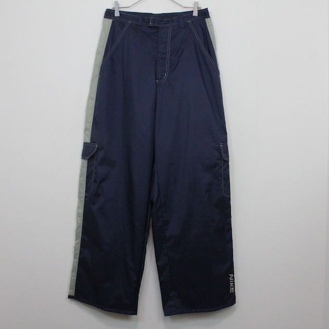 【Caka act2】"OLD NIKE" Wide Nylon Cargo Pants