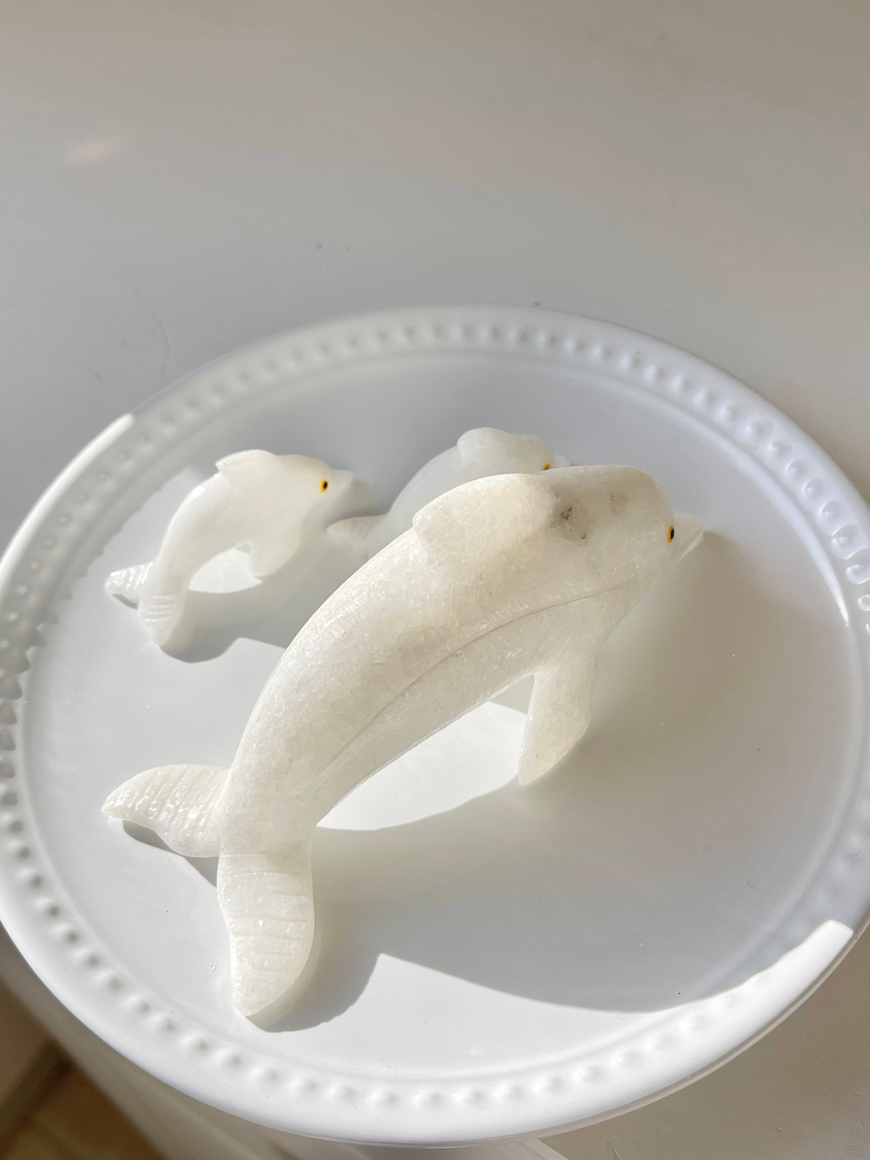 癒し❤️ドロマイトのドルフィンファミリーセット/ Dolomite dolphins (Family set)