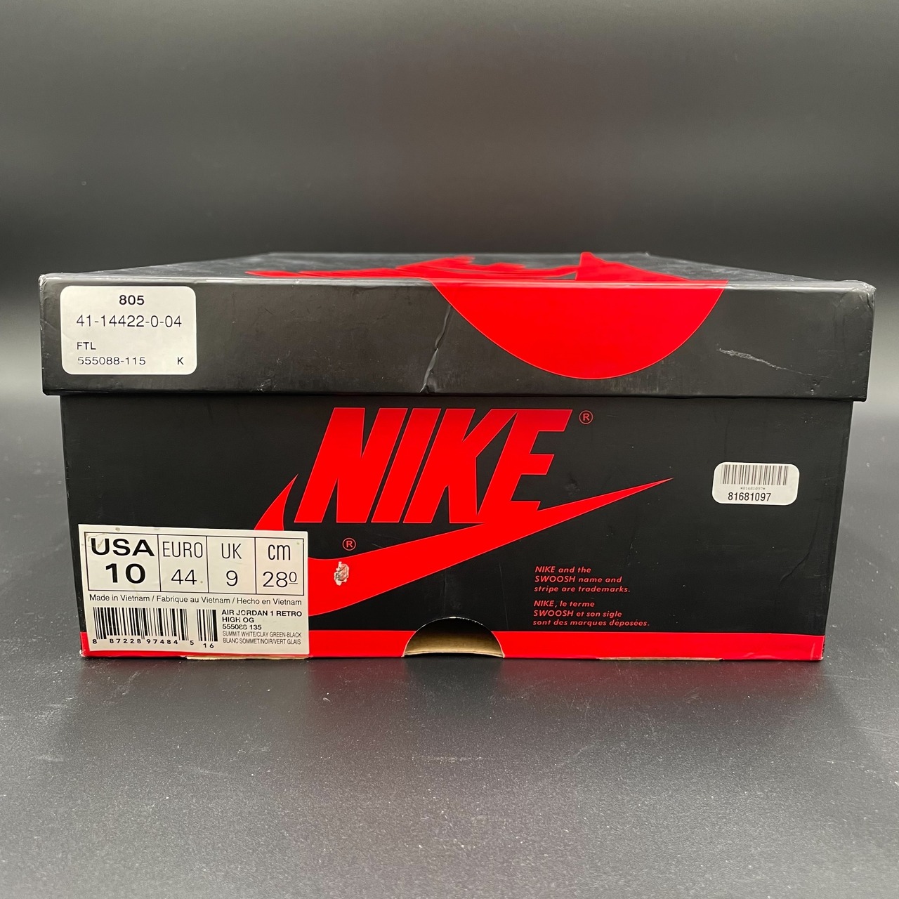 AIR JORDAN 1 RETRO HIGH OG CLAY GREEN 555088-135