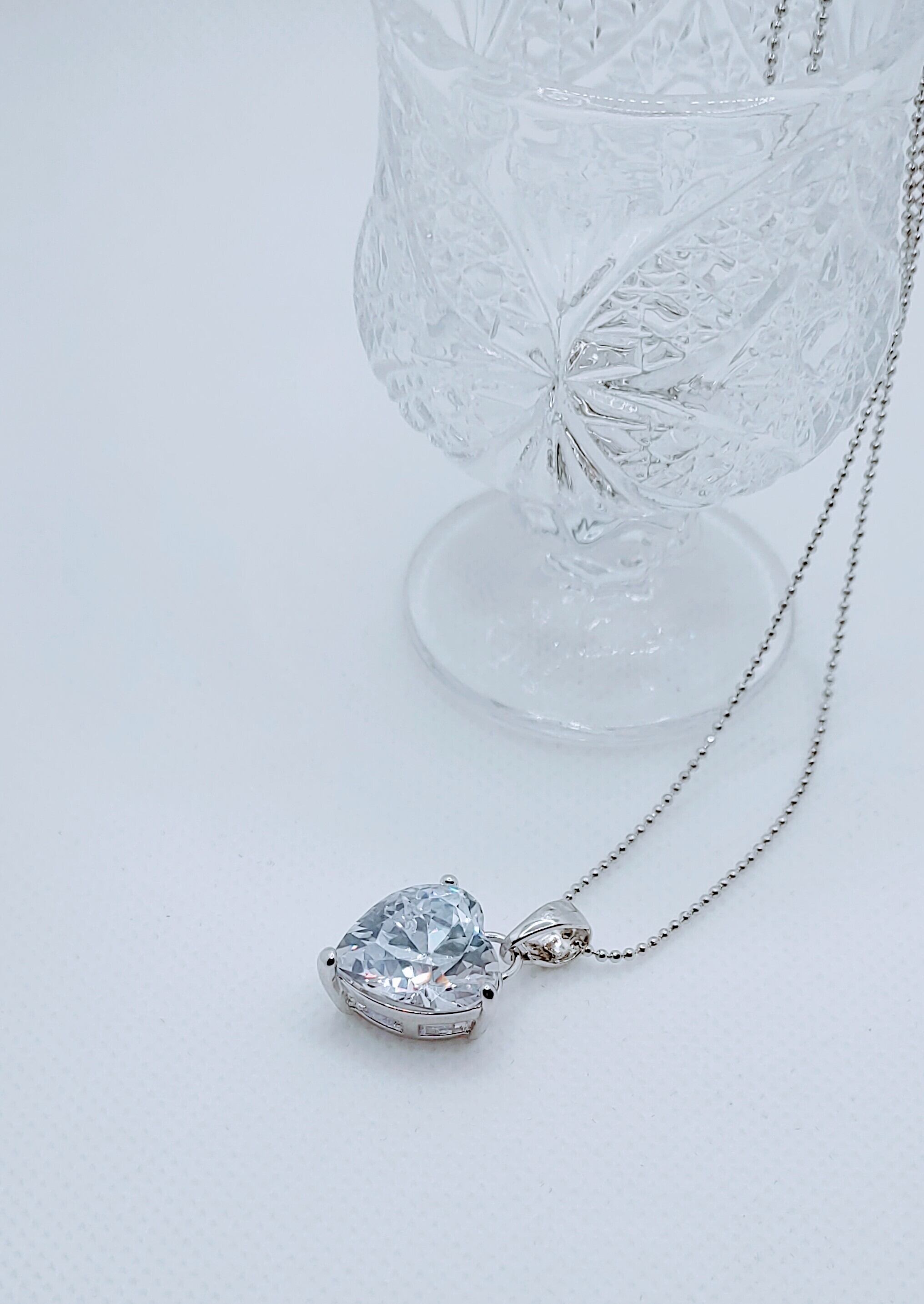 キュービックジルコニア ハートネックレス | ideal shop