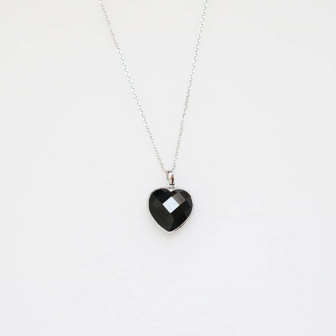 SV black heart 翡翠ネックレス A貨翡翠 jd_ne1306 | 【MeiNu