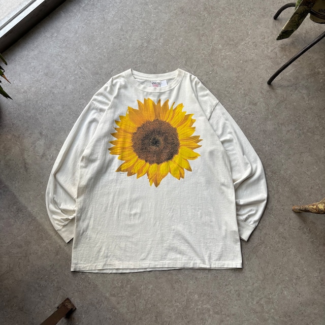 90s Studio Q " Sunflowers " L/S T-shirt【仙台店】
